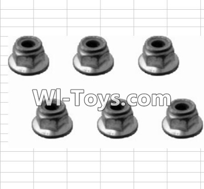 HBX 12882P ONSLAUGHT M4 Flange Lock Nut(6pcs) Parts-H003,HaiBoXing HBX 12882P ONSLAUGHT RC Car Parts