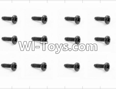 HBX 12882P ONSLAUGHT Screws Parts-Pan Head Self Tapping Screw(12pcs)-2.6X8mm Parts-S018,HaiBoXing HBX 12882P ONSLAUGHT RC Car Parts