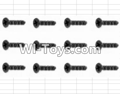 HBX 12882P ONSLAUGHT Screws Parts-Countersunk Self Tapping Screw(12pcs)-2X9mm Parts-S038,HaiBoXing HBX 12882P ONSLAUGHT RC Car Parts
