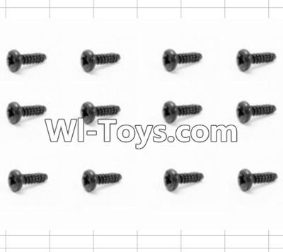HBX 12882P ONSLAUGHT Screws Parts-Round Head Self Tapping Screw(12pcs)-2.6X6mm Parts-S089,HaiBoXing HBX 12882P ONSLAUGHT RC Car Parts