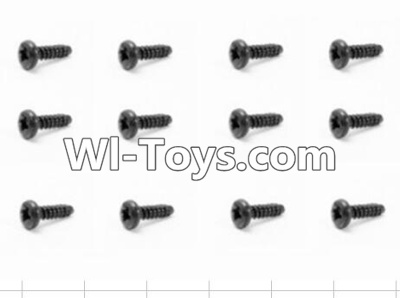 HBX 12882P ONSLAUGHT Screws Parts- S100 Round Head Screw(12pcs)-2.5X8mm Parts-,HaiBoXing HBX 12882P ONSLAUGHT RC Car Parts