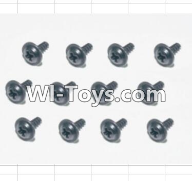HBX 12882P ONSLAUGHT Screws Parts-Flange Head Self Tapping Screws(12pcs)-2.6X8mm Parts-S160,HaiBoXing HBX 12882P ONSLAUGHT RC Car Parts