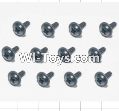 HBX 12882P ONSLAUGHT Screws Parts-Flange Head Self Tapping Screws(12pcs)-2X6mm Parts-S164,HaiBoXing HBX 12882P ONSLAUGHT RC Car Parts