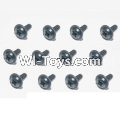 HBX 12882P ONSLAUGHT Parts-Flange Head Self Tapping Screws(12pcs)-2.6X5mm Parts-S168,HaiBoXing HBX 12882P ONSLAUGHT RC Car Parts