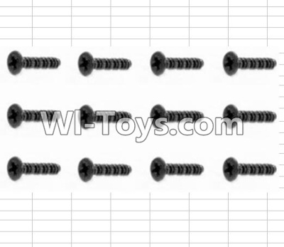 HBX 12883 Countersunk Self Tapping Screws(12pcs)-2X15mm Parts-S011,HBX 12883P Car Parts