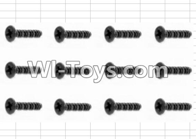 HBX 12883 Screws Parts-Countersunk Self Tapping Screw(12pcs)-2.6X6mm Parts-S061,HBX 12883P Car Parts