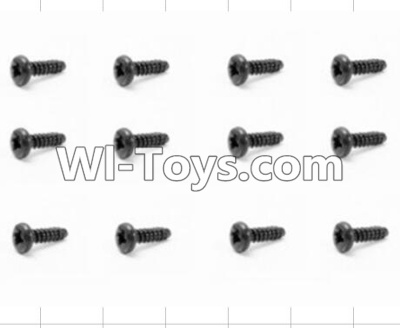 HBX 12883 Screws Parts-Round Head Self Tapping Screws(12pcs)-2.6X12mm Parts-S161,HBX 12883P Car Parts