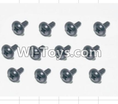 HBX 12883 Screws Parts-Flange Head Self Tapping Screws(12pcs)-2.3X8mm Parts-S167,HBX 12883P Car Parts