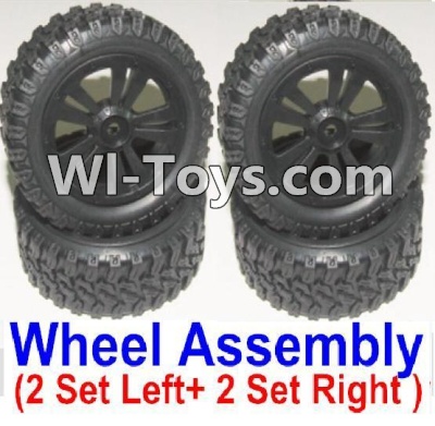 HBX 12885 Iron Hammer Left and Right wheel assembly(4 set-2x Left and 2X Right) Parts-12065,HaiBoxing HBX 12885 Iron Hammer RC Car Spare Parts