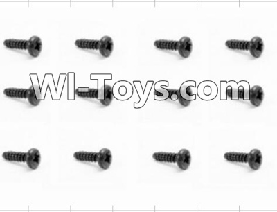 HBX 12885 Iron Hammer Pan Head Self Tapping Screw(12pcs)-2.6X8mm Parts-S018,HaiBoxing HBX 12885 Iron Hammer RC Car Spare Parts