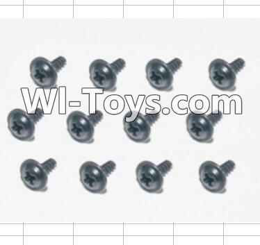 HBX 12885 Iron Hammer Flange Head Self Tapping Screws(12pcs)-2.6X8mm Parts-S160,HaiBoxing HBX 12885 Iron Hammer RC Car Spare Parts