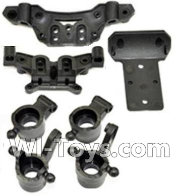 HBX 12891 Front And Rear shockproof board,Shock Absorbers board & Rear wheel seat(2pcs) & Steering Cup(2pcs) 12605R