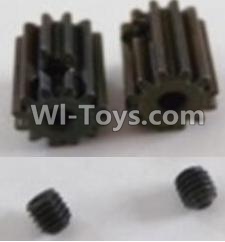 HBX 12891 Dune Thunder Motor Pinion Gears 12T(12 Teeth) & Set Screws-3X3mm(2pcs) 12060,1/12 HaiBoXing HBX 12891 Dune ThunderRC Truck Parts