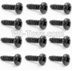 HBX 12891 Dune Thunder Round Head Self Tapping Screw-2.6x8mm(12PCS) S018,1/12 HaiBoXing HBX 12891 Dune ThunderRC Truck Parts