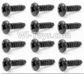 HBX 12891 Dune Thunder Round Head Self Tapping Screw-2.6X10mm(12PCS) S029,1/12 HaiBoXing HBX 12891 Dune ThunderRC Truck Parts