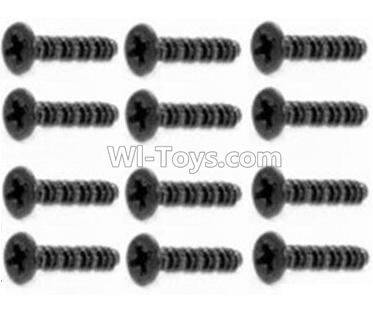 HBX 12891 Dune Thunder Round Head Self Tapping Screw-2.6X15mm(12PCS) S107,1/12 HaiBoXing HBX 12891 Dune ThunderRC Truck Parts