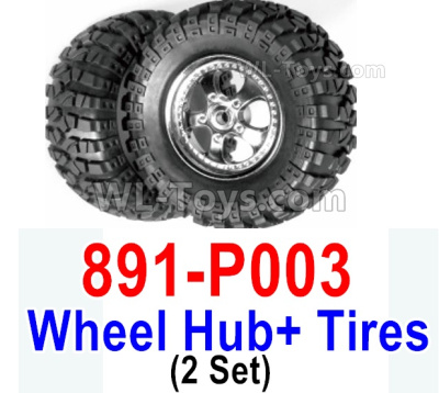 HBX 12895 Wheels Complete. It includes the 2 set Wheels and Tires. The replace accessories number is 891-P003