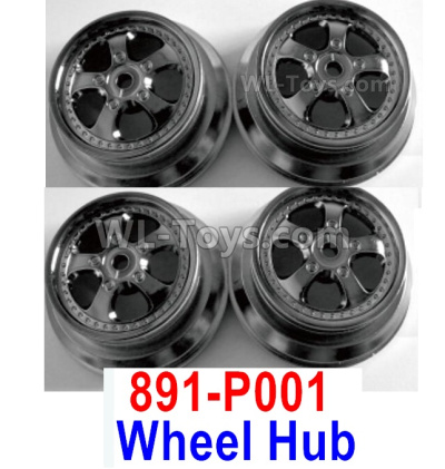 HBX 12895 Wheel Rims, Wheel Hubs, Total 4pcs. Not include the Tires. The replace accessories number is 891-P001