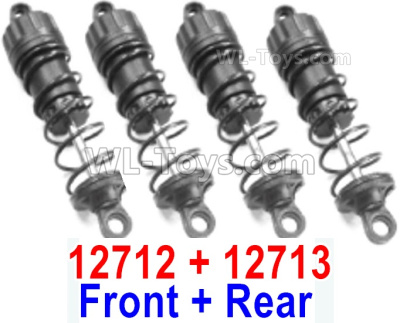 HBX 12895 Oil Filled Shock Absorbers. Front and Rear. Total 4 set.The replace accessories number is  P12712+12713