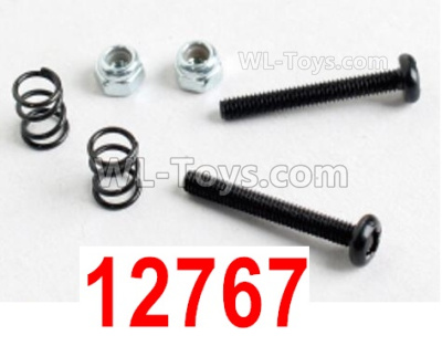 HBX 12895 Front Bumper Post + Buffer Springs + Lock Nuts. The replace accessories number is 12767