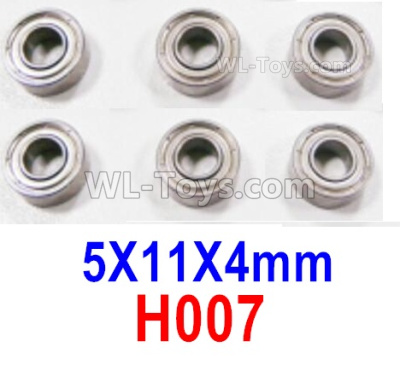 HBX 12895 Ball Bearings.The size is 5x11x4mm. Total 6pcs. The replace accessories number is H007