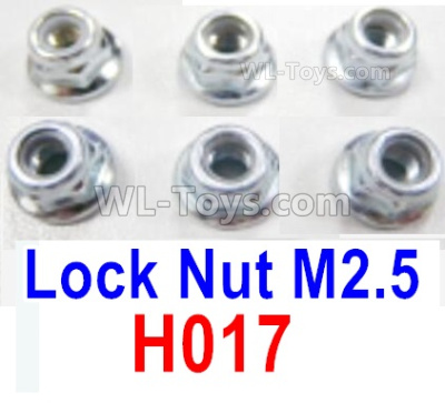 HBX 12895  M2.5 Flange Lock Nuts. Total 6pcs. The replace accessories number is H017