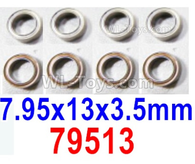 HBX 12895 ball bearings. The size is 7.95x13x3.5mm. Total 8pcs. The replace accessories number is 79513