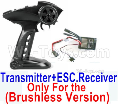 HBX 16889 Transmitter,2.4Ghz Radio+ ESC Receiver board (Only for Brushless Car)-12670,HaiBoXing HBX 16889 Parts,HBX 1/16 Car Parts