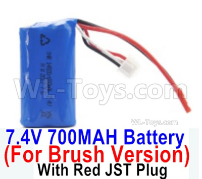 HBX 16889 Battery Pack,7.4v 700mah Li-ion Battery,With Red JSt Plug-M16037,HaiBoXing HBX 16889 Parts,HBX 1/16 Car Parts