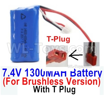 HBX 16889 7.4V 1300MAH Battery-T Plug-Only for the Brushless Version-M16120T,HaiBoXing HBX 16889 Parts,HBX 1/16 Car Parts