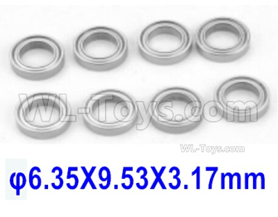 HBX 16889 Ball Bearings (6.35X9.53X3.17mm)-635953-8pcs,HaiBoXing HBX 16889 Parts,HBX 1/16 Car Parts