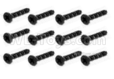 HBX 16889 Countersunk Screws KM2.5X8mm-S058,Total 12pcs,HaiBoXing HBX 16889 Parts,HBX 1/16 Car Parts