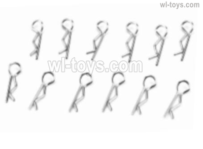 HBX 16890 DESTROYER Parts R-Clips.RC Car body Clips. R-Shape Fixed Pin for the Body shell cover.Total 12pcs.H166.