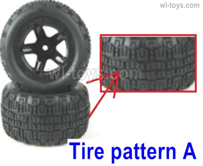 HBX 16890 DESTROYER Parts Tires Wheel Complete,M16038.Total 2 set.The Tire Tread is Pattern A.