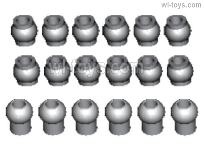 HBX 16890 DESTROYER Parts Plastic Pivot Balls Complete.M16031.