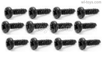 HBX 16890 DESTROYER S029 Screws Parts. Pan Head Self Tapping Screws PBHO2.6X10mm,Total 12pcs.