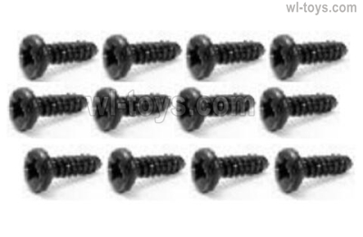 HBX 16890 DESTROYER S225 Screws Parts. Pan Head Self Tapping Screws PBHO2.3x4mm,Total 12pcs.