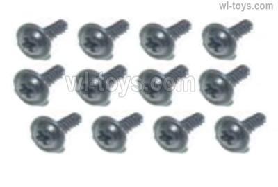 HBX 16890 DESTROYER S227 Screws Parts. Flange Head Self Tapping Screws PWTHO2.6x12mm,Total 12pcs.