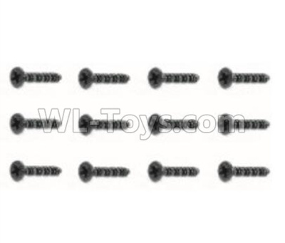 HaiBoXing HBX 18857 Screws Countersunk Self Tapping Screw(12pcs)-BHO1.5X10mm Parts