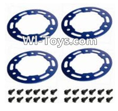 HaiBoXing 2098B Spare Parts-18 24967 Aluminum Wheel Hub Frames(4pcs) & Mount Screws(24pcs)-1.5x4mm,,HBX 2198B Car Parts,HaiBoXing 1:24 2198B RC Truck Spare parts Accessories,HBX 1/24 2198B 4WD High Speed Buggy Parts