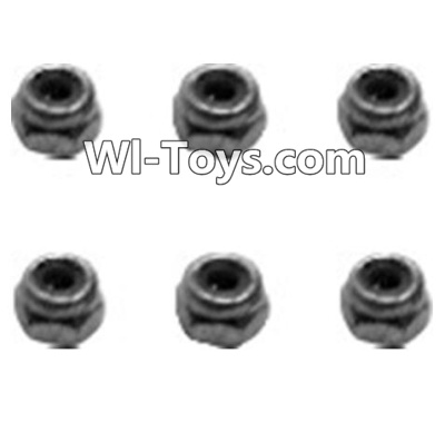HaiBoXing 2098B Spare Parts-42 H017 Lock Nut-M2.5(6pcs),,HBX 2198B Car Parts,HaiBoXing 1:24 2198B RC Truck Spare parts Accessories,HBX 1/24 2198B 4WD High Speed Buggy Parts