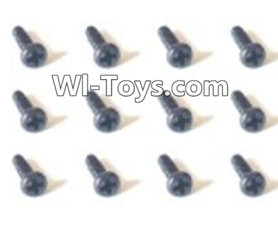 HaiBoXing 2098B Spare Parts-49 24755 Pan Head Screws(12PCS)-2x8mm,,HBX 2198B Car Parts,HaiBoXing 1:24 2198B RC Truck Spare parts Accessories,HBX 1/24 2198B 4WD High Speed Buggy Parts