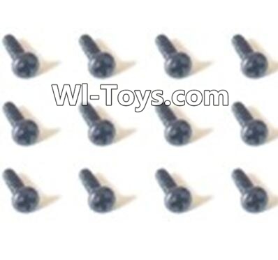 HaiBoXing 2098B Spare Parts-51 24757 Pan Head Screws(12PCS)-2x4mm,,HBX 2198B Car Parts,HaiBoXing 1:24 2198B RC Truck Spare parts Accessories,HBX 1/24 2198B 4WD High Speed Buggy Parts