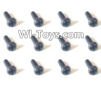 HaiBoXing 2098B Spare Parts-52 24758 Pan Head Screws(12PCS)-1.5x6mm,,HBX 2198B Car Parts,HaiBoXing 1:24 2198B RC Truck Spare parts Accessories,HBX 1/24 2198B 4WD High Speed Buggy Parts
