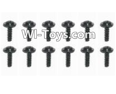 HaiBoXing 2098B Spare Parts-55 24770 Flange Head Self Tapping Screw(12PCS)-2x8mm,,HBX 2198B Car Parts,HaiBoXing 1:24 2198B RC Truck Spare parts Accessories,HBX 1/24 2198B 4WD High Speed Buggy Parts