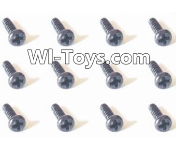 HaiBoXing 2098B Spare Parts-56 24771 Head Screws(12PCS)-1.5x2.5mm,,HBX 2198B Car Parts,HaiBoXing 1:24 2198B RC Truck Spare parts Accessories,HBX 1/24 2198B 4WD High Speed Buggy Parts