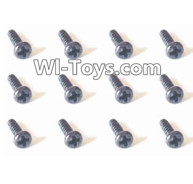 HaiBoXing 2098B Spare Parts-57 24772 Pan Head Self Tapping Screw(12PCS)-2.3x6mm,,HBX 2198B Car Parts,HaiBoXing 1:24 2198B RC Truck Spare parts Accessories,HBX 1/24 2198B 4WD High Speed Buggy Parts