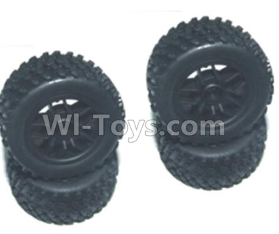 HBX 2118 Wheel unit Whole wheel unit(4pcs)-(Inlucde the Wheel Hub,Tire lether) 24025R,HaiBoxing HBX 2118 Defensor RC Car Parts 1/24