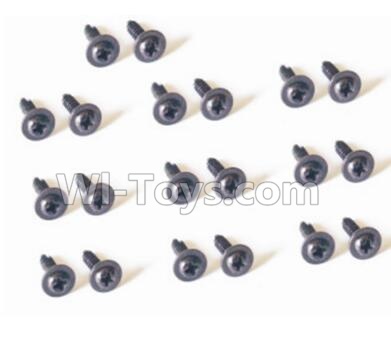 HBX 2118 Screw Flange Head Head Self Tapping Screw-2X6mm(20PCS) 25058,HaiBoxing HBX 2118 Defensor RC Car Parts 1/24