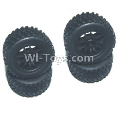 HBX 2128 Wildrider Whole wheel unit(4pcs)-(Inlucde the Wheel Hub,Tire lether) 24028R,HaiBoXing HBX 2128 RC Car Parts 1/24